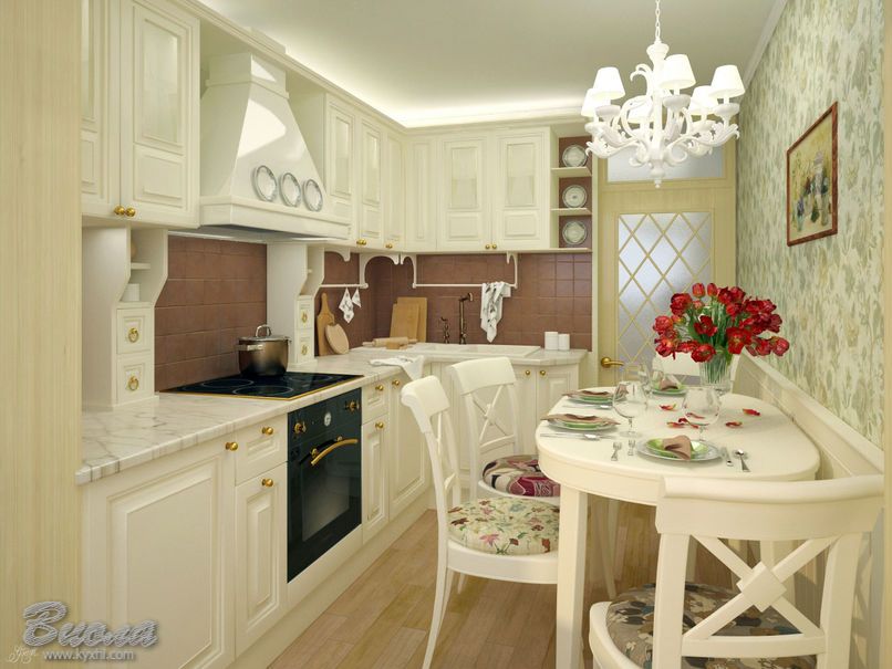 Дизайн кухонного помещения в стиле Прованс купить по лучшим ценам
