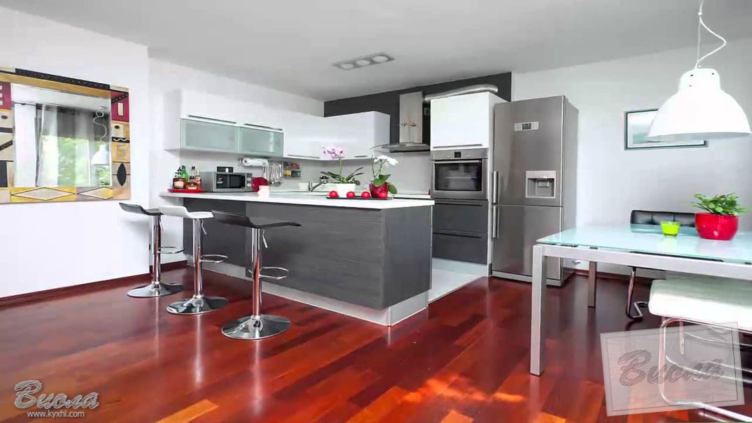 Оформление интерьера кухонной комнаты в стиле Модерн купить по лучшим ценам