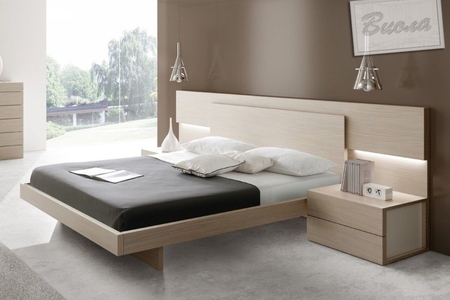 Кровать с подсветкой в стиле модерн. Материал ДСП ламинированное, шпон  купить по лучшим ценам