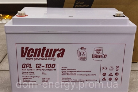 Аккумуляторная батарея Ventura gpl 12-100 для бесперебойника ИБП АКБ 100Аh инвертора мульти гелевый тяговый купить по лучшим ценам