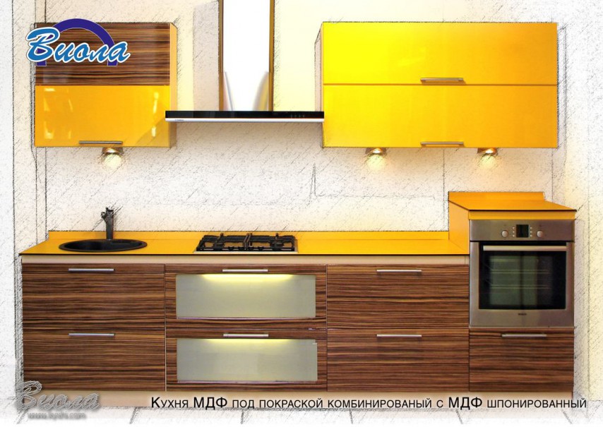 дизайн кухни - МДФ под покраской и шпонированный МДФ купить по лучшим ценам