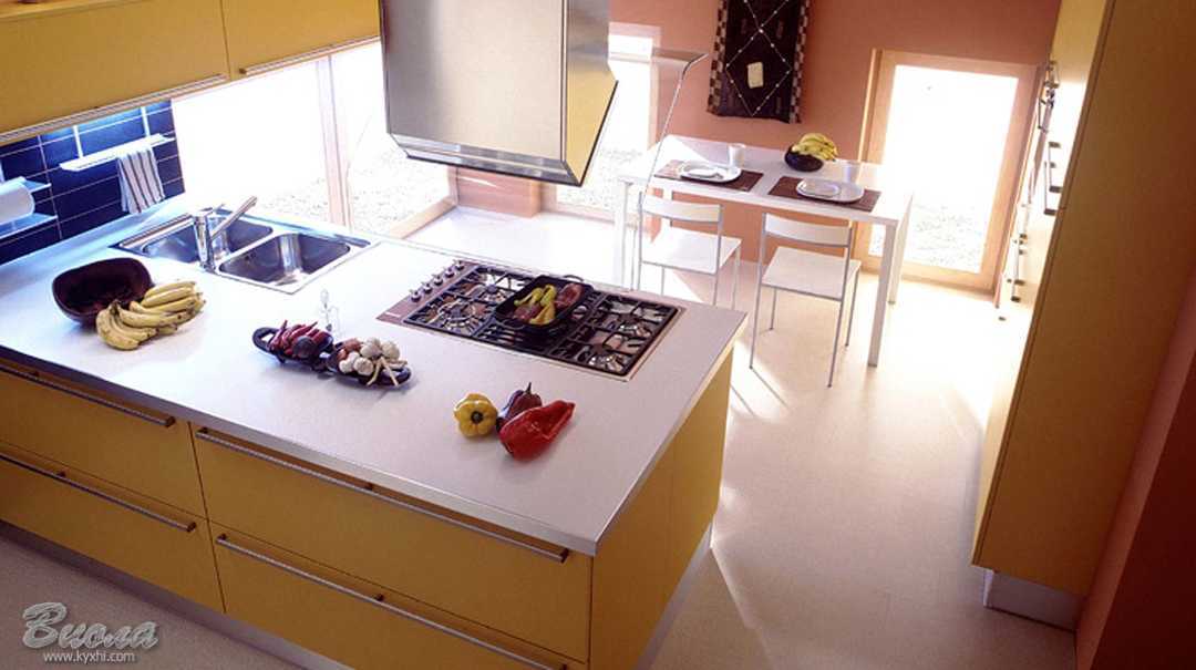 Сучасна кухня в жовтому кольорі