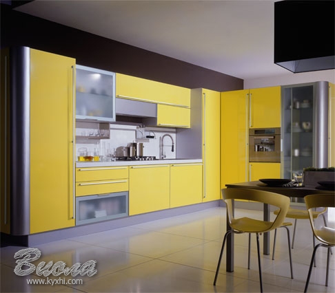 Кухня в стилі Модерн з жовтими фасадами купить по лучшим ценам